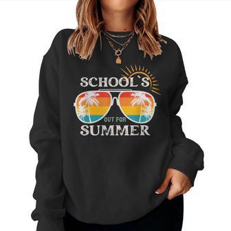 Last Day Of School Teacher Schools Out For Summer Women Sweatshirt - Monsterry UK