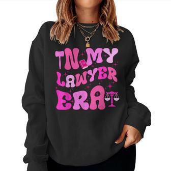 In My Lawyer Era Attorney Retro Groovy Law Student Women Sweatshirt - Thegiftio UK
