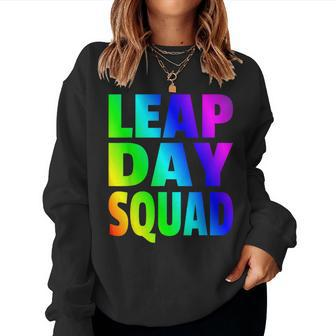 Leap Day Squad Rainbow Leap Year 2024 February 29Th Women Sweatshirt - Monsterry