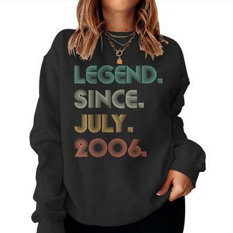Legend Since July 2006 Vintage 18Th Birthday Boy Women Sweatshirt - Monsterry AU