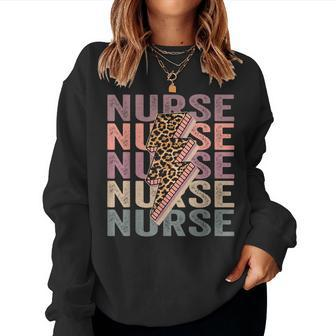Leopard Nurse Leopard Nurses Day Women Women Sweatshirt - Seseable