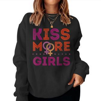 Lesbian Rights Or Valentines Day Or Kiss More Girls Women Sweatshirt - Monsterry