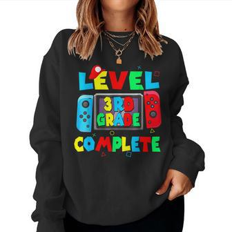 Level 3Rd Grade Complete Last Day Of School Video Game Women Sweatshirt - Monsterry DE