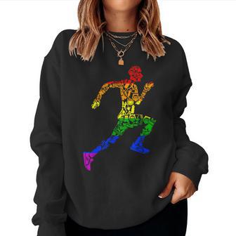 Lgbt Gay Pride Rainbow Flag Running Gear Runner Women Sweatshirt - Monsterry DE