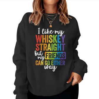 Lgbt Pride Ally Pun March Parade Whiskey Equality Dont Hate Women Sweatshirt - Monsterry