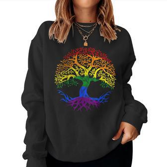 Lgbt Pride Month Tree Life Rainbow Gay Lesbian Women Sweatshirt - Monsterry CA