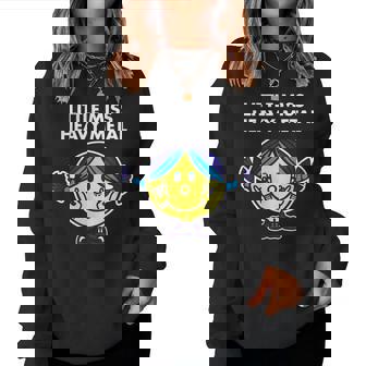 Little Miss Heavy Metal Rock & Roll Women Sweatshirt - Thegiftio