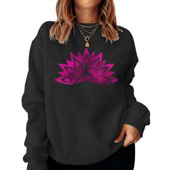 Lotus Flower Meditation Yoga Woman Silhoutte Women Sweatshirt - Monsterry AU
