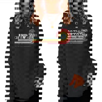 I Love Courtney Prénom Personnalisé Rétro Coucher De Soleil Women Sweatshirt - Cadeauxyz