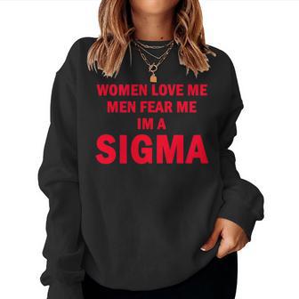 Love Me Fear Me I'm A Sigma Male Alpha Introvert Women Sweatshirt - Thegiftio UK