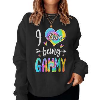 I Love Being Gammy Tie Dye Grandma Mother’S Day 2023 Women Sweatshirt - Monsterry