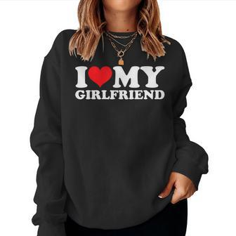 I Love My Girlfriend Gf I Heart My Gf Valentines Day 2024 Women Sweatshirt - Seseable