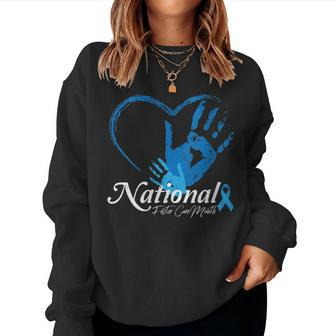 Love Heart Awareness Month National Foster Care Women Sweatshirt - Monsterry CA