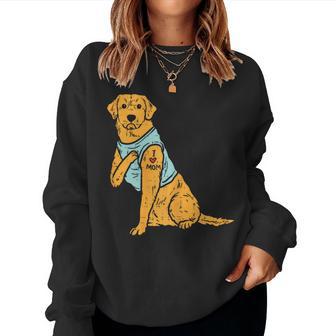 I Love Mom Golden Retriever Labrador Dog Lover Women Women Sweatshirt - Monsterry UK