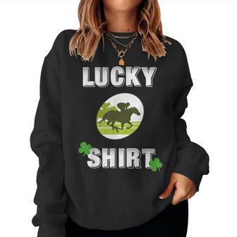 Lucky Horse Race Equestrian Darks Women Sweatshirt - Monsterry