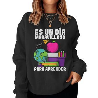 Maestras Spanish Teacher Maestra Hispanic Teacher Espanol Women Sweatshirt - Monsterry UK