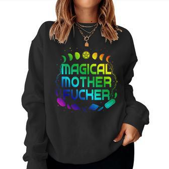 Magical Mother Fucker Moon Cycle Witches Crystals Women Sweatshirt - Monsterry DE