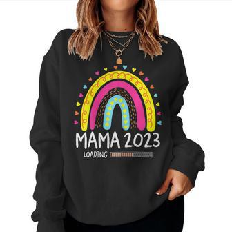 Mama 2023 Loading Rainbow Heart Mother Mum Women Sweatshirt - Monsterry