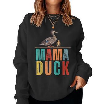 Mama Duck With Duckling Duck Mama Mother’S Day Women Sweatshirt - Monsterry