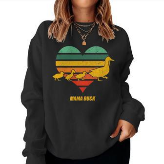 Mama Duck Mother Of 3 Duckling Mom Mommy Animal Lover Women Sweatshirt - Monsterry AU