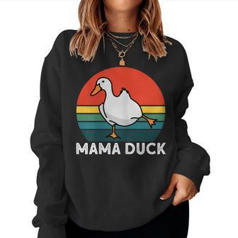 Mama Duck For Mom Women Sweatshirt - Monsterry