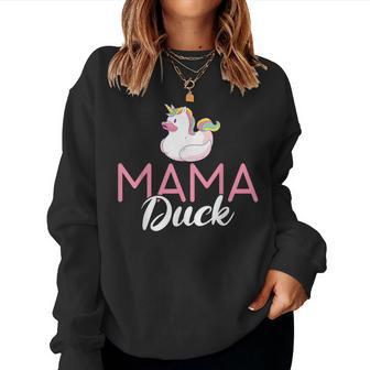 Mama Duck Rubber Mother Duck Quack Women Sweatshirt - Monsterry DE