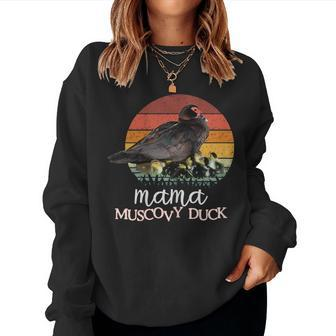 Mama Muscovy Duck Mom Women Sweatshirt - Monsterry UK
