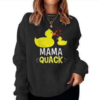 Mama Quack Yellow Duck Baby Shower For Mama Women Sweatshirt - Monsterry UK