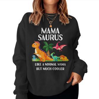 Mamasaurus Saurus Mama Mom Dinosaur Matching Women Sweatshirt - Thegiftio UK