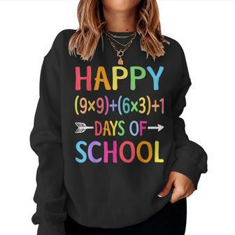 Math Formula 100 Days Of School Math Teacher 100Th Day Women Sweatshirt | Mazezy