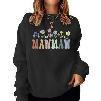 Mawmaw Wildflower Floral Mawmaw Women Sweatshirt - Seseable