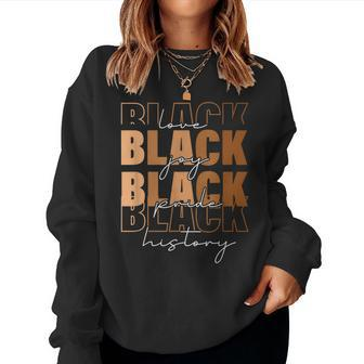 Melanin For Black Black History Month Retro Women Sweatshirt - Seseable