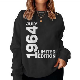 Millésime Juillet 1964 Cadeau 60 Ans Anniversaire Humour Avec Col En Women Sweatshirt - Cadeauxyz