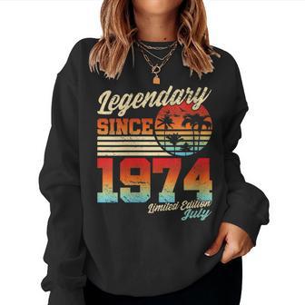 Millésime Juillet 1974 Cadeau 50 Ans Anniversaire Humour Women Sweatshirt - Cadeauxyz