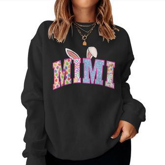 Mimi Bunny Happy Easter Day Mother's Day Family Matching Women Sweatshirt - Seseable