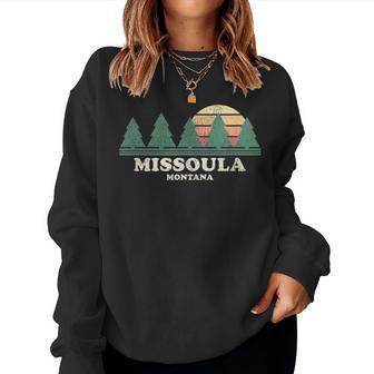 Missoula Mt Vintage Throwback Retro 70S Women Sweatshirt - Monsterry