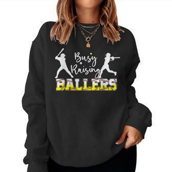 Mom Of Both Baseball Son Softball Daughter Women Sweatshirt - Monsterry DE