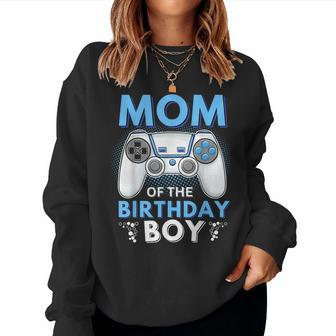 Mom Of The Birthday Boy Matching Video Gamer Birthday Women Sweatshirt - Seseable