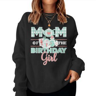 Mom Of The Birthday Girl Onederland Pink & Teal Theme Women Sweatshirt - Monsterry AU