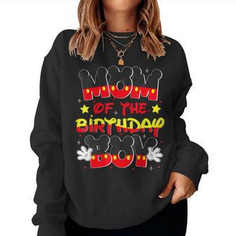 Mom And Dad Birthday Boy Mouse Family Matching Women Sweatshirt - Seseable