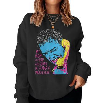 Mom And Dad Mad At Me Scream Women Sweatshirt - Seseable
