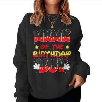 Mom And Dad Mama Birthday Boy Mouse Family Matching Women Sweatshirt - Seseable