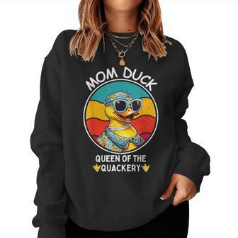 Mom Duck Queen Of The Quackery Mama Duck Mother's Day Women Sweatshirt - Monsterry CA