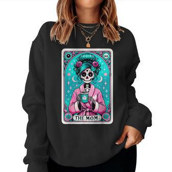 The Mom Tarot Card Skeleton Witch Mom Skull Mama Women Sweatshirt | Mazezy UK