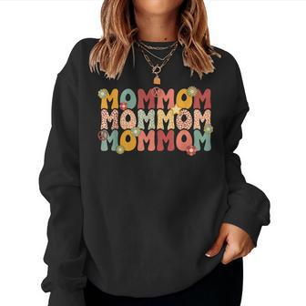 Mommom Grandma Groovy Mommom Grandmother Women Sweatshirt - Thegiftio UK