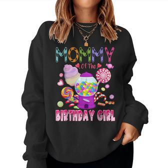 Mommy Of The Birthday Girl Candyland Candy Birthday Women Sweatshirt - Seseable