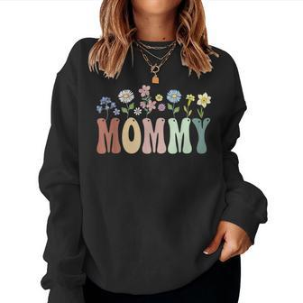 Mommy Wildflower Floral Mommy Women Sweatshirt - Thegiftio UK