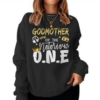 Mother Of The Notorious One Old School 1St Hip Hop Birthday Women Sweatshirt - Monsterry