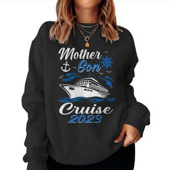 Mother Son Cruise 2023 Family Mom Son Vacation Trip Matching Women Sweatshirt - Monsterry