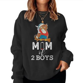 Mother Of Sons Mom Of Two Boys Mother Of Boys Women Sweatshirt - Monsterry